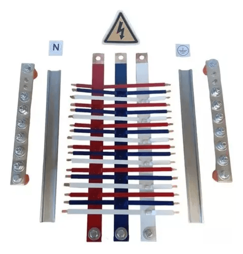Kit Barramento Trifásico 400a P_28 Polos Din Ate 63a Inova