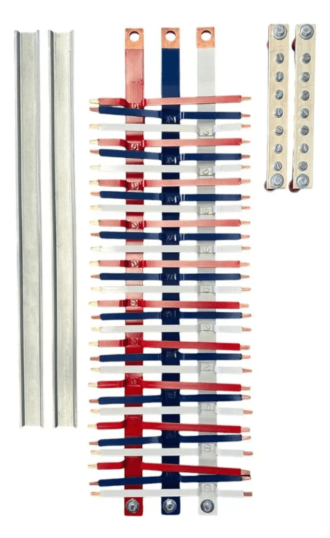 Kit Barramento Trifasico 300a P_84 Circuitos Din Ate 63a